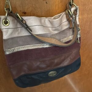 Fossil leather Hobo bag with 2 handle options